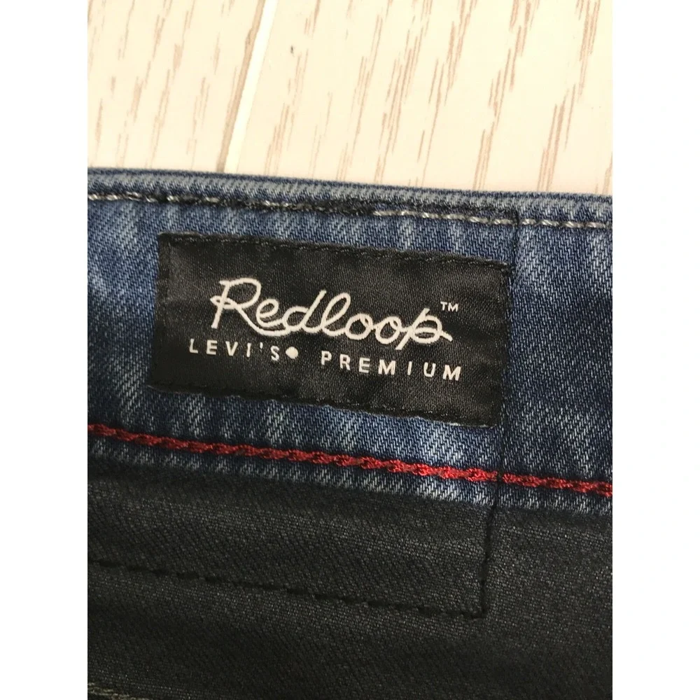 Levis Premium RedLoop Jeans Mens 30x34 Blue Skinny Stretch Mid Rise Denim  X7148